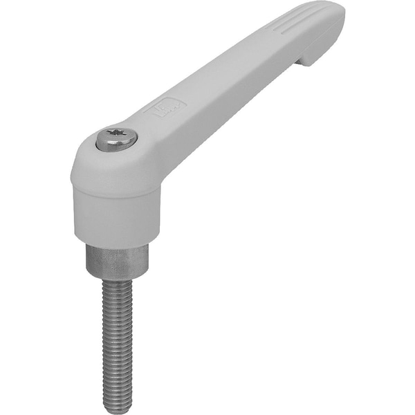 Adjustable Handle Size:2 M06X40, Plastic Gray Ral7035, Comp:Stainless Steel
